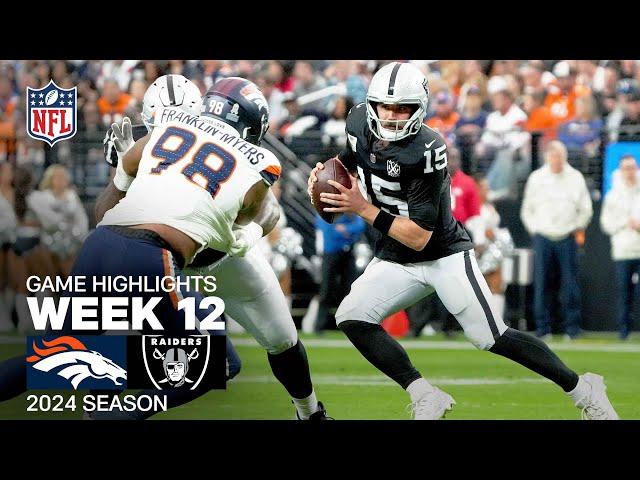 Denver Broncos vs. Las Vegas Raiders | 2024 Week 12 Game Highlights