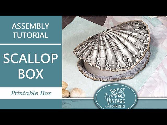 Scallop Box | Tutorial | Junk Journal Printables from Sweet Vintage Prints