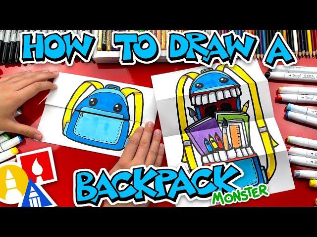 How To Draw A Back To School Backpack Monster