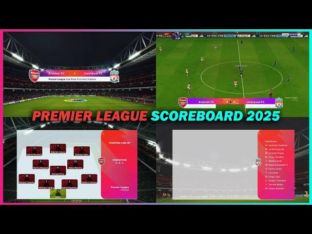 PES 2017 NEW SCOREBOARD PREMIER LEAGUE 2025