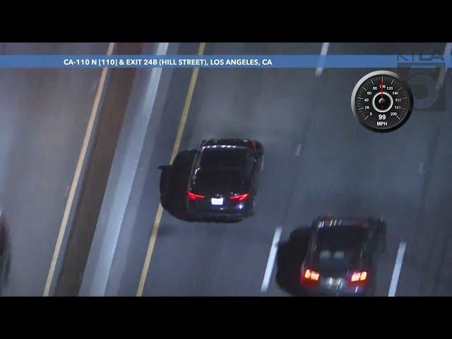 L.A. police pursue suspected car thief