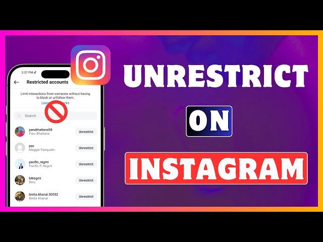 How To Unrestrict Someone On Instagram | Unrestrict Followers In Instagram