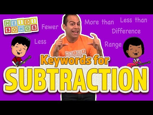 Keywords for Subtraction (from Musical Math Vol. 2)