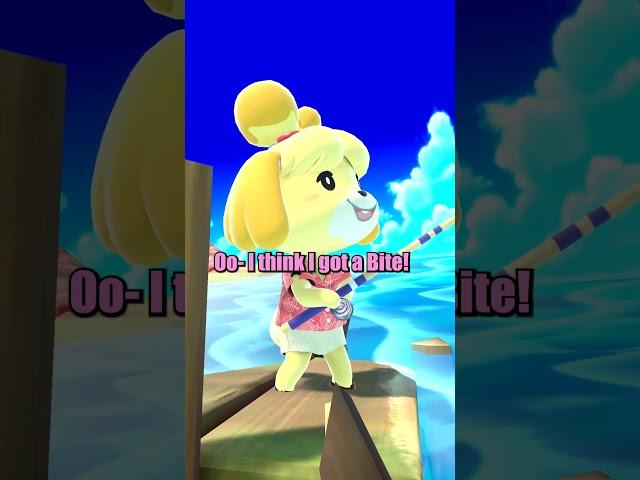Isabelle Goes Fishing but In Smash Bros.