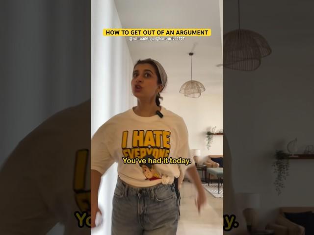 How to get out of an argument - 4 #funny #comedy #couple #explore #shorts #weneedtotalk #tricks