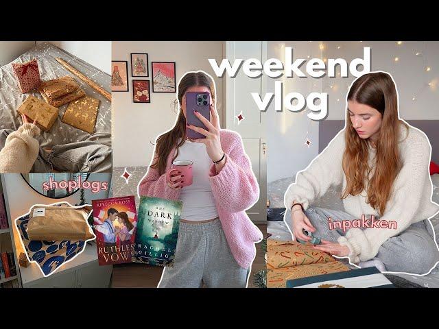 Vlog ⭐️ laatste dagen voor kerst (cadeautjes inpakken, shoplogs & kerstnagels)  vlogmas dag 24