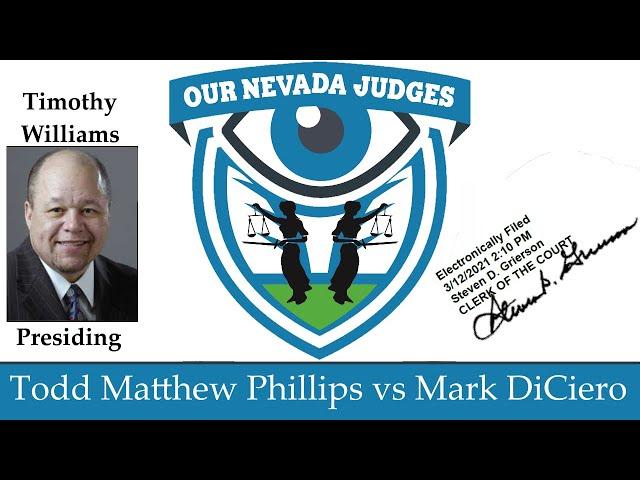 Event: Todd Matthew Phillips vs Mark DiCiero
