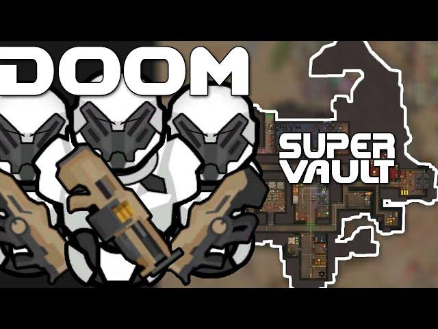 3 Doomgirls defend BEST vault (RimWorld Winston Waves)