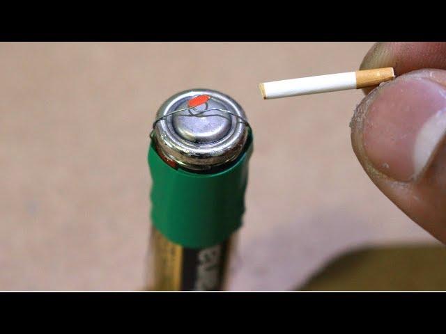 Make A Lighter Out Of AA Battery