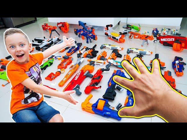 Our Dad Picks Nerf Blasters for our Nerf Challenge