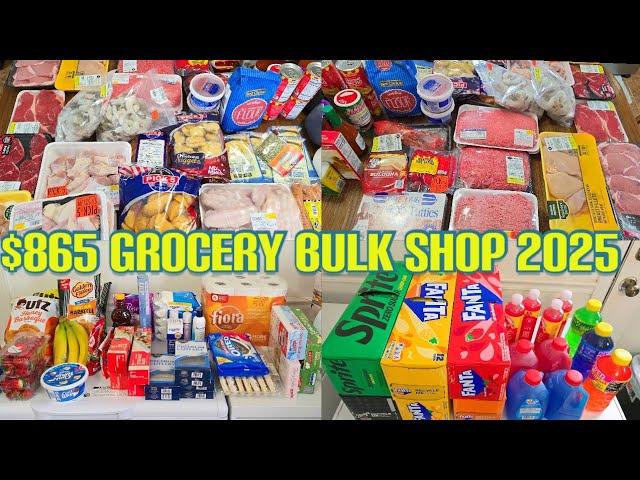 Large $900 Bulk Grocery Haul Budgeting tips buy food 1st Tariffs  = inflation #groceries #newyear