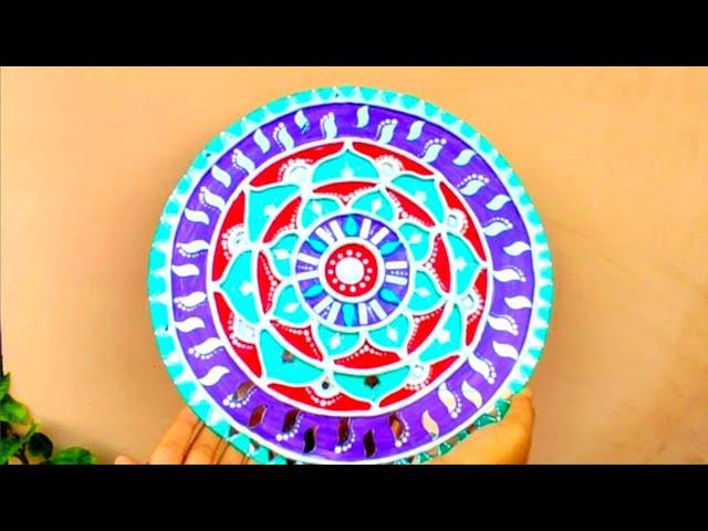 DIY Lippan Art Work with Mirror & Mandala Art | HOW to make Lippan Art easily#lippanart#wallhanging