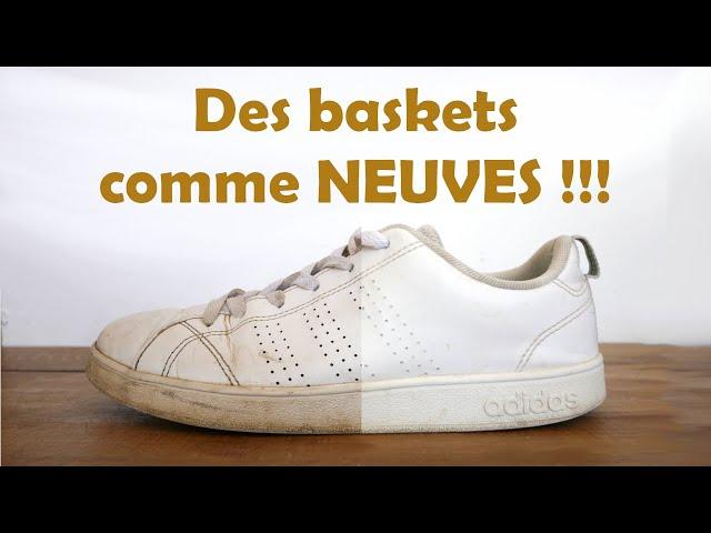 Nettoyer ses BASKETS BLANCHES en cuir et tissu TUTO