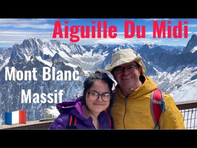 Cable Car ride to the summit of Aiguille Du Midi on the Mont Blanc Massif, French Alps