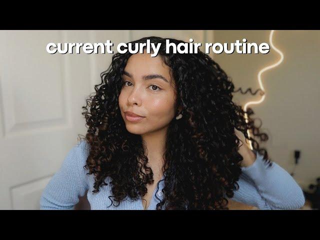 Current Curly Hair Routine | Only two products + THE BEST curl defining brush!