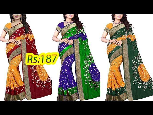 Gujarati/Rajasthani Bandhani SareesBuy Bandhej Bandhani Saree Online Jaipur Bandhej