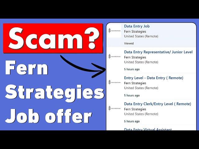 Fern Strategies Job Offer - Legit or Total Scam?