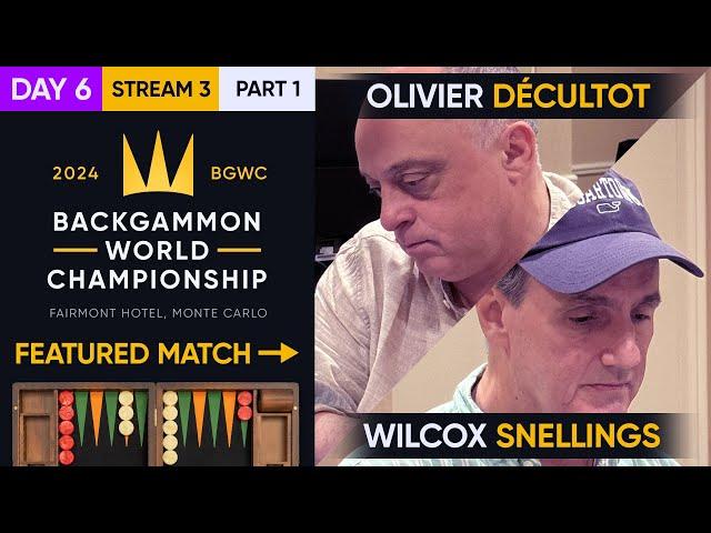 Backgammon World Championship 2024 - DAY 6, Stream 3 P1 - Main Undefeated Round of 16 + High Roller