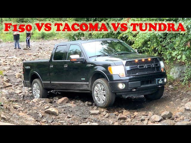 F150 vs Tundra vs Tacoma 4x4 OffRoad MUD ROCK Hill Climb - 3 of 4 Do Not Make It!!