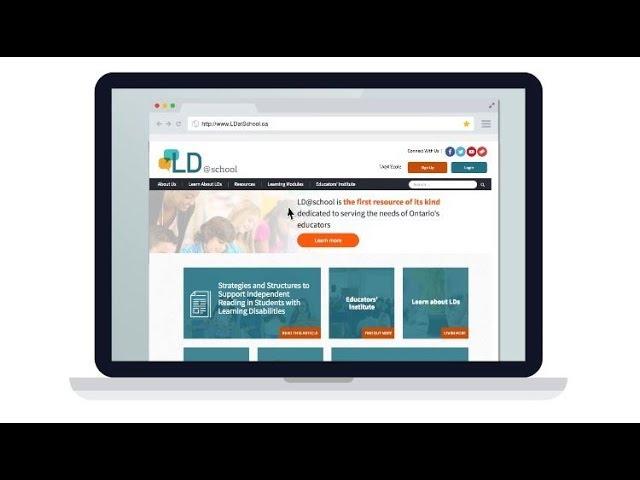 LD@school: A web resource to help you support students with learning disabilities (LDs)