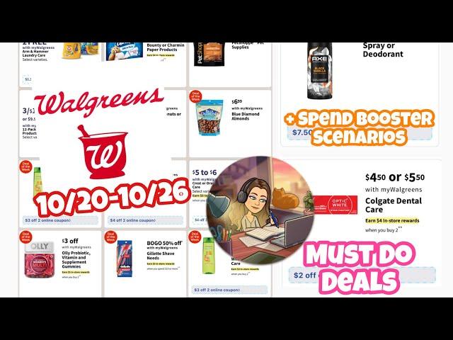 WALGREENS MUST DO DEALS 10/20-10/26 + SPEND BOOSTER SCENARIOS