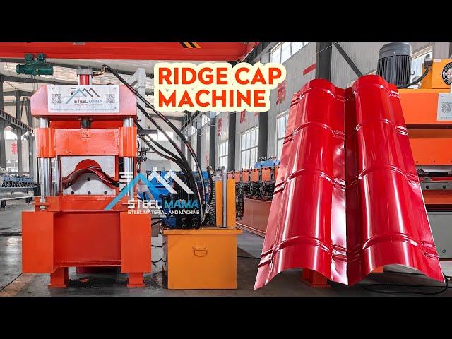 glazed tile ridge cap making machine|roof ridge cap tile cold roll forming machine|ridge cap machine
