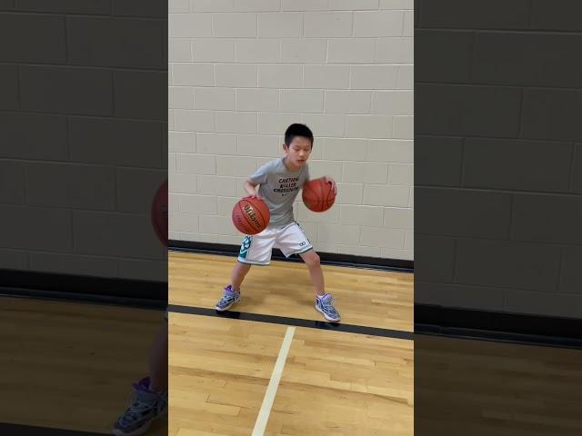 Two basketball drill - between the leg, same hand, front & back, right & left hand #shorts