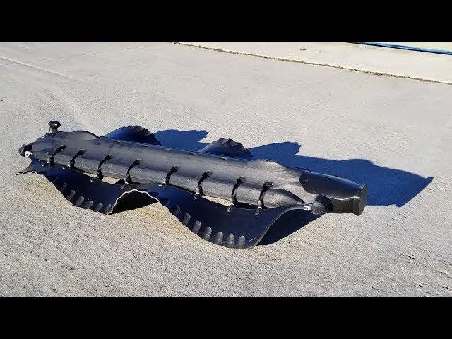 Amphibious Velox robot uses undulating fins to swim and crawl