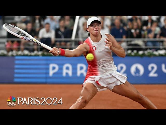 Iga Swiatek commands Round 1 with win over Irina-Camela Begu | Paris Olympics | NBC Sports