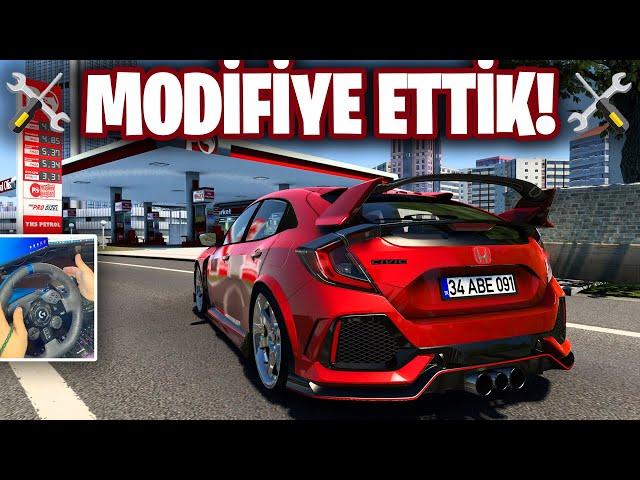 270 KM/H BASTIK !!!  MODİFİYE HONDA CIVIC TYPE-R | ETS 2 Honda Civic Mod 1.43 | Logitech G29