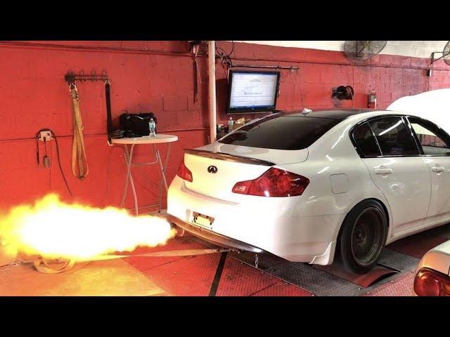 G37 Sedan FlameThrower HBP Exhaust Super Single LOUD FLAMES