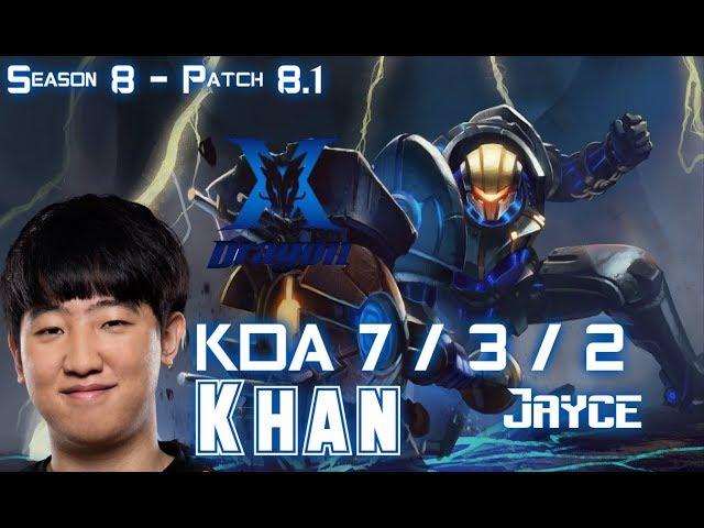 KZ Khan JAYCE vs GANGPLANK Top - Patch 8.1 KR Ranked