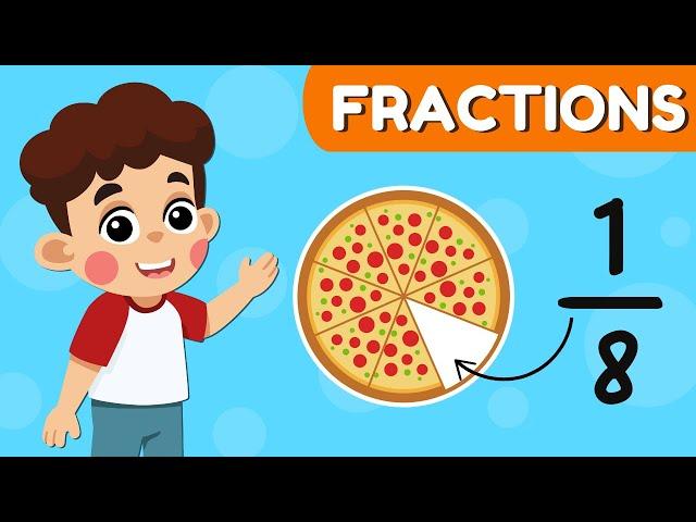 Kids Educational Videos | Kindergarten and Elementary ENGLISH Math | Learn Fractions !!! Fun Math!!