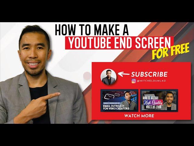 How To Make A Youtube End Screen / Outro For Free on Canva in 2-minutes | Mitchel Dumlao