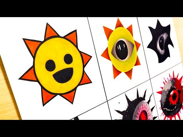 Drawing Incredibox Sprunki Phase 1 VS Phase 2 VS Phase 3 VS Phase 4 VS Phase 5 - Mr Sun