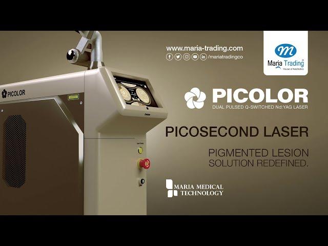 Picolor Dual Pulsed Q-Switched Nd:YAG Laser | Maria Trading | Tattoo Removal | Carbon Peeling