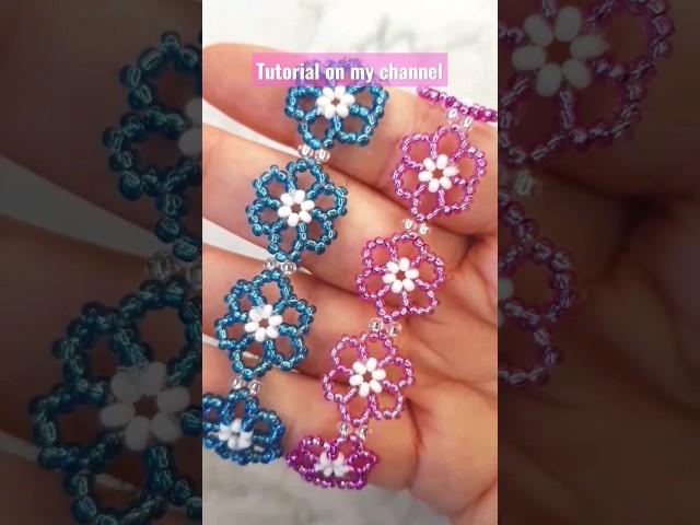 DIY Flower Bracelet. Jewelry Making Ideas #diyjewelry #handmadejewelry #tutorials #diy #shorts