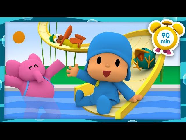 POCOYO in ENGLISH - Playing in the Swimming Pool [90 min] Full Episodes |VIDEOS & CARTOONS for KIDS