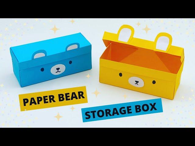 How To Make Easy Paper Bear Box For Kids / Nursery Craft Ideas / Paper Craft Easy / KIDS crafts