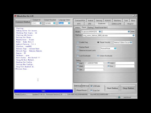 How To Repair Qualcomm Cpu Imei  With Miracle Box And Key