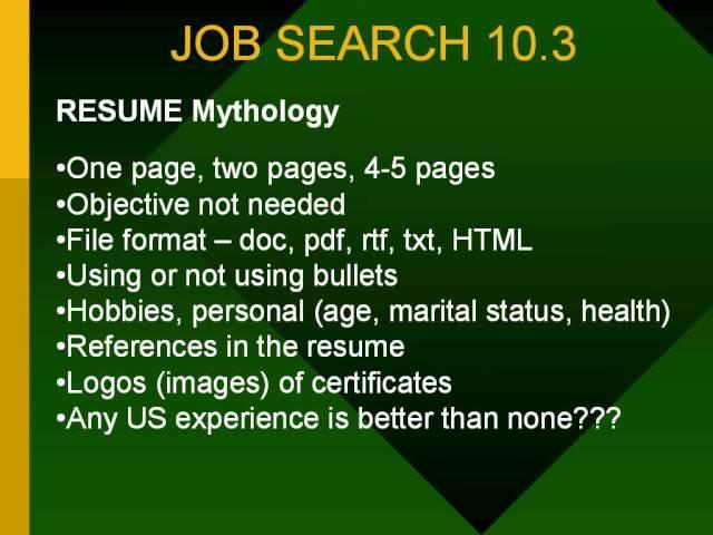 Mikhail Portnov on writing job resume