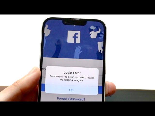 How To FIX FaceBook Login Error!