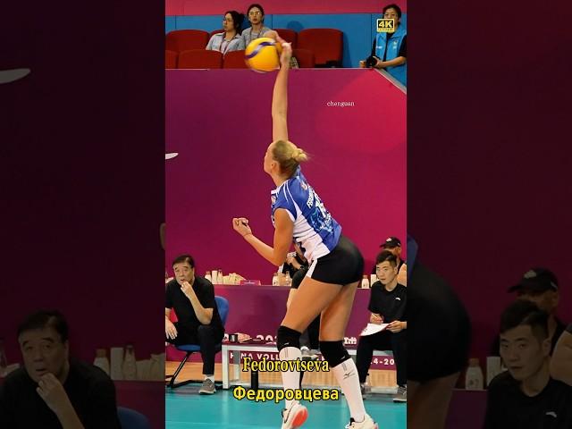 Fedorovtseva's powerful jump serve#女排联赛