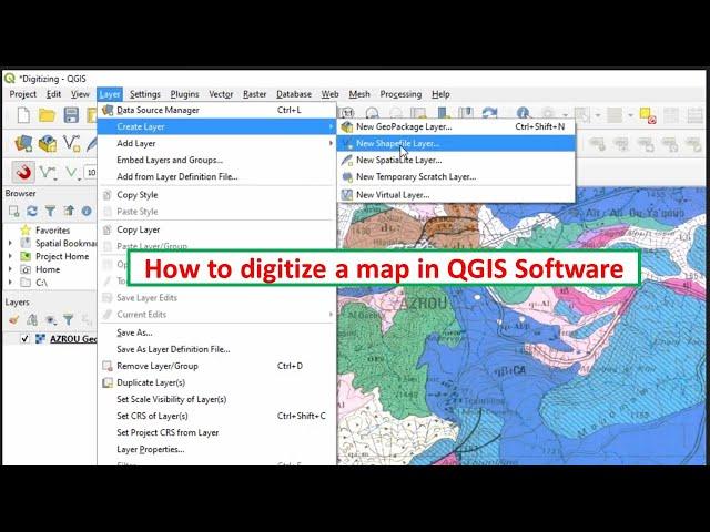 How to digitize a map in QGIS Software