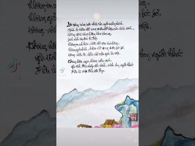 Lối sống sáng suốt #calligraphy #meaningquote #trichdan #luyenchu #thuphap #tranhve  #paintings