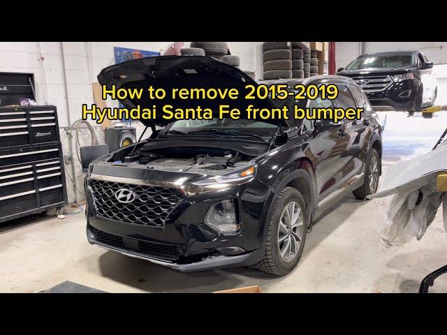 How to remove front bumper of Hyundai Santa Fe 2015-2019