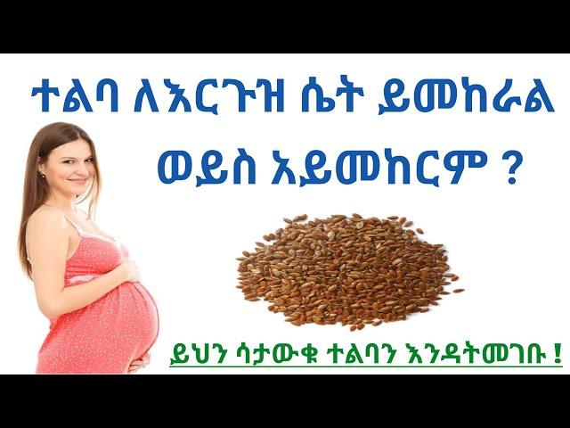 ️ ተልባ ለእርግዝና ይመከራል ? | Flax seed and pregnancy