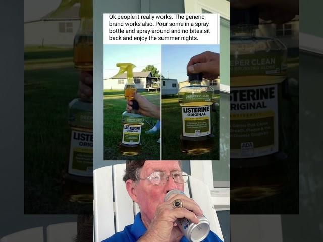 I Poured Some Listerine In A Spray Bottle, Sprayed It Around The Yard, and Got No Bug Bites.