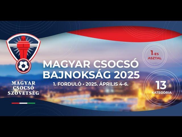 1-esz asztal - Péntek - Magyar Csocsó Bajnokság 2025 1. forduló