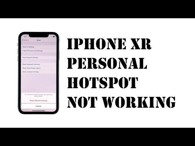 How To Fix Personal Hotspot Not Working On iPhone XR After iOS 13.4 Update